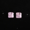 Princess Cut Pink Crystal Diamond Stud 925 Sterling Silver Gemstone Earrings