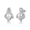 Pearl Series 925 Silver CZ Pearl Earrings Mother of Pearl Earrings for Women