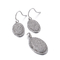 Rhodium Silver Necklace And Earring Set For Wedding 5.5g