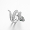 Animal Ornament 925 Silver CZ Rings Cubic Zirconia Sterling Silver Snake Ring