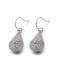 Whistle Shaped Cubic Zirconia Teardrop Earrings 2.55g Mens Sterling Silver Stud Earrings