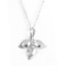 925 Sterling Silver Leaf Shape Pendant PVD Plating Tiffany Pendant Necklace