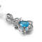 Wedding Heart Crystal Pendant 925 Sterling Silver Chain Necklace Womens Ladies Jewellery